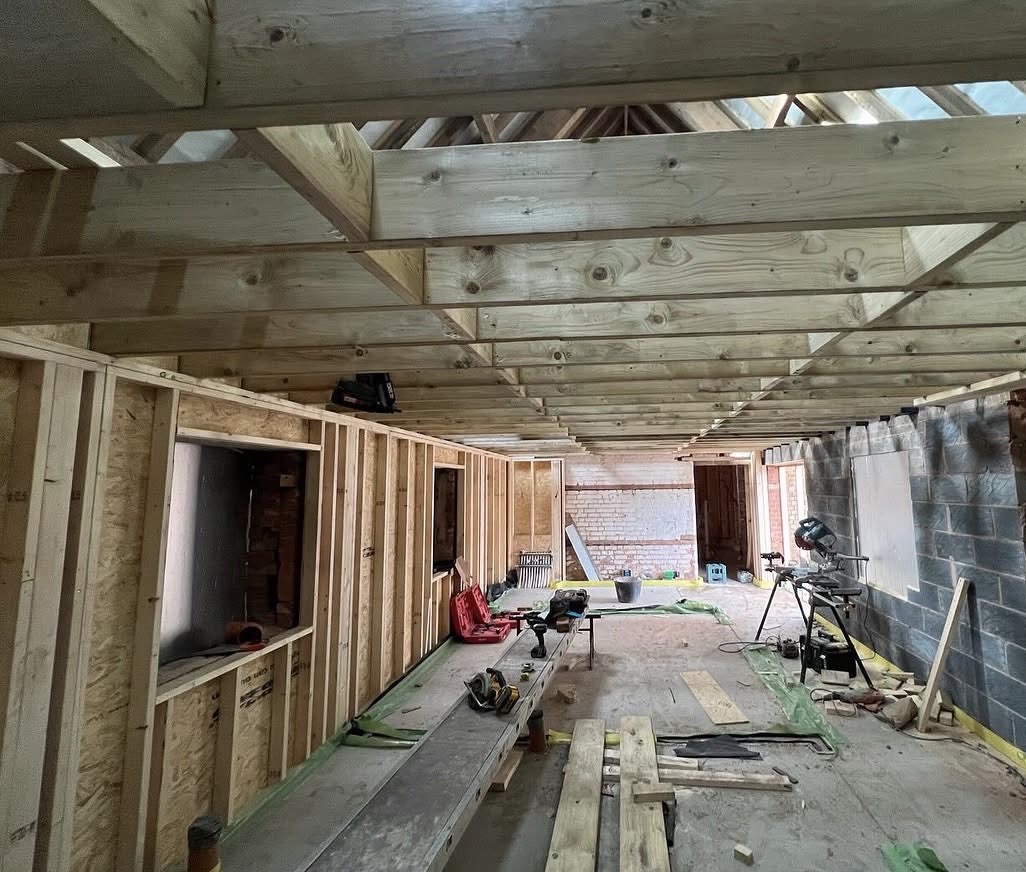 Vaulted Ceiling & Joists